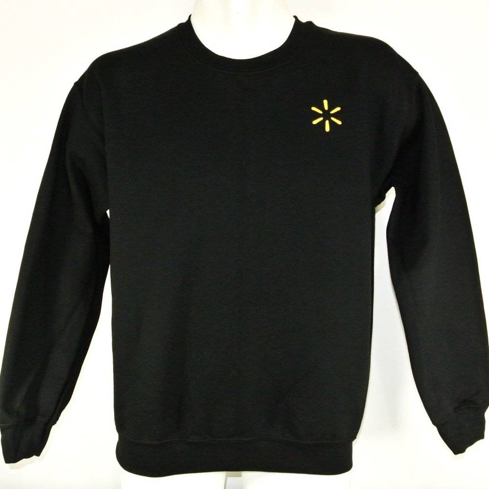 WALMART Spark Associate Black Sweatshirt Employee Uniform Shirt Size M Medium